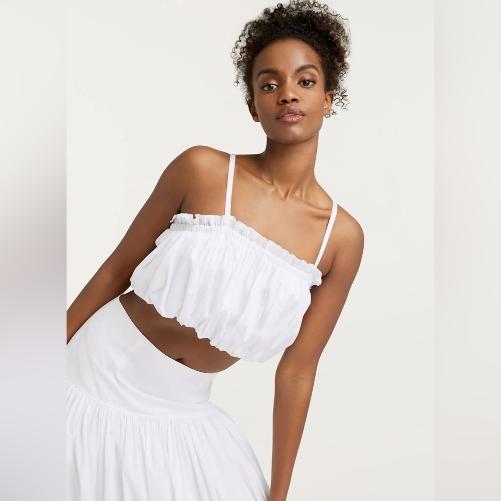 Cinq a Sept Leve Crop Top White - L NWOT